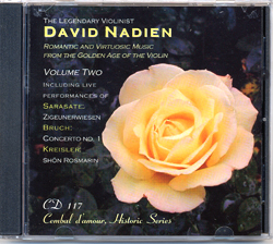 Cembal d'amour CD 117, David Nadien, Violin